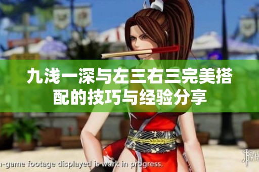 九浅一深与左三右三完美搭配的技巧与经验分享