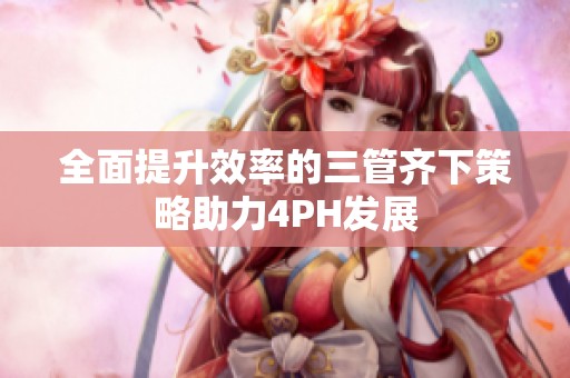 全面提升效率的三管齐下策略助力4PH发展