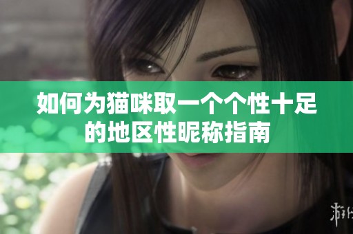 如何为猫咪取一个个性十足的地区性昵称指南