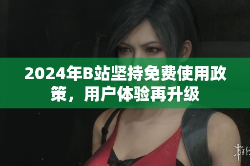 2024年B站坚持免费使用政策，用户体验再升级
