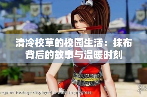清冷校草的校园生活：抹布背后的故事与温暖时刻