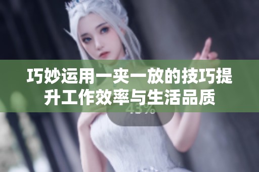 巧妙运用一夹一放的技巧提升工作效率与生活品质