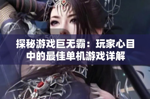 探秘游戏巨无霸：玩家心目中的最佳单机游戏详解
