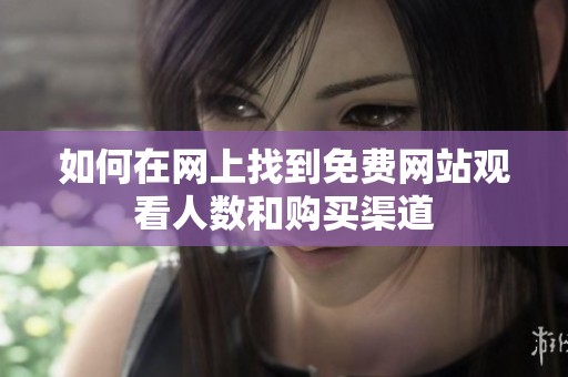如何在网上找到免费网站观看人数和购买渠道