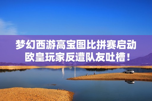 梦幻西游高宝图比拼赛启动 欧皇玩家反遭队友吐槽！