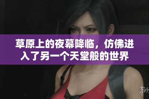 草原上的夜幕降临，仿佛进入了另一个天堂般的世界