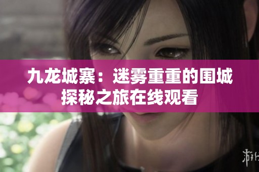九龙城寨：迷雾重重的围城探秘之旅在线观看