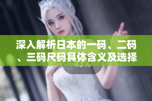 深入解析日本的一码、二码、三码尺码具体含义及选择指南