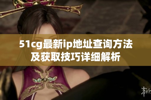 51cg最新ip地址查询方法及获取技巧详细解析