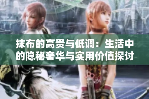 抹布的高贵与低调：生活中的隐秘奢华与实用价值探讨