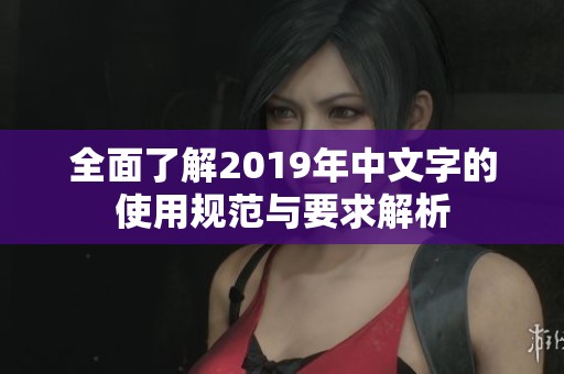 全面了解2019年中文字的使用规范与要求解析