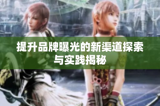 提升品牌曝光的新渠道探索与实践揭秘