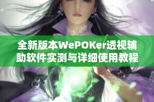 全新版本WePOKer透视辅助软件实测与详细使用教程解析