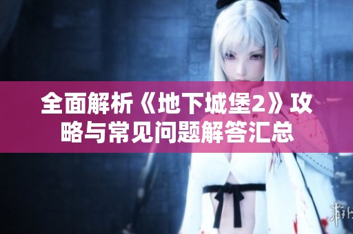 全面解析《地下城堡2》攻略与常见问题解答汇总