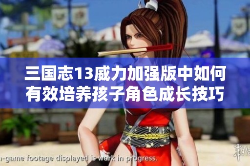 三国志13威力加强版中如何有效培养孩子角色成长技巧