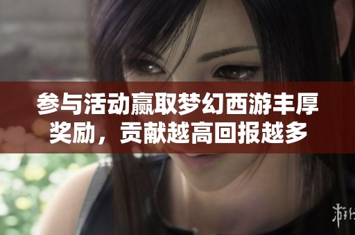 参与活动赢取梦幻西游丰厚奖励，贡献越高回报越多