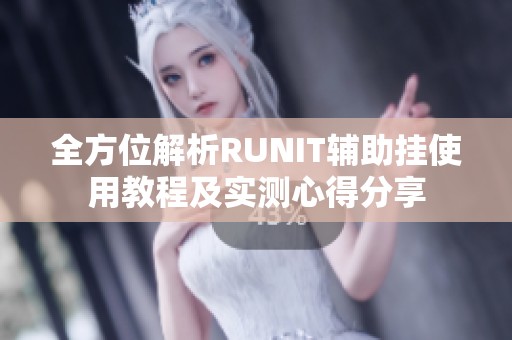 全方位解析RUNIT辅助挂使用教程及实测心得分享