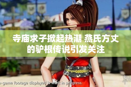 寺庙求子掀起热潮 燕氏方丈的驴根传说引发关注