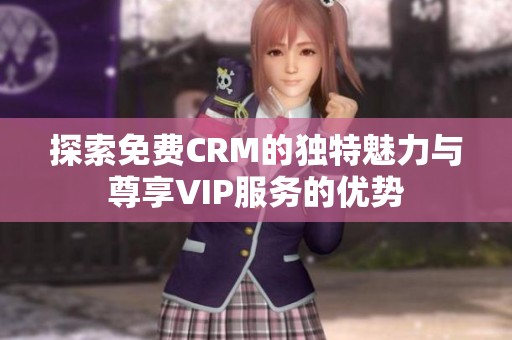 探索免费CRM的独特魅力与尊享VIP服务的优势