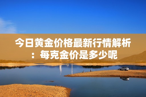 今日黄金价格最新行情解析：每克金价是多少呢