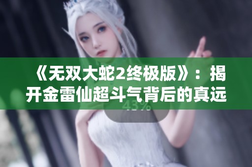 《无双大蛇2终极版》：揭开金雷仙超斗气背后的真远吕智秘密