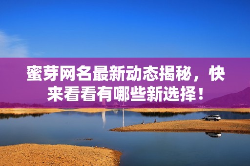 蜜芽网名最新动态揭秘，快来看看有哪些新选择！