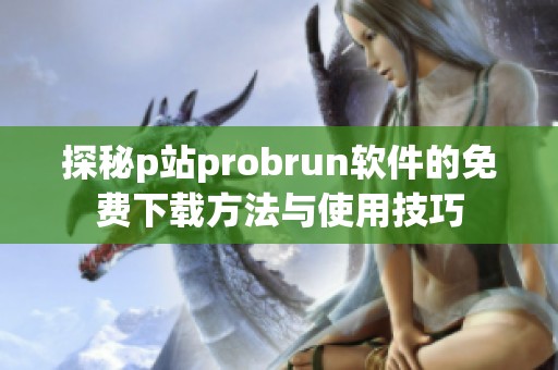 探秘p站probrun软件的免费下载方法与使用技巧