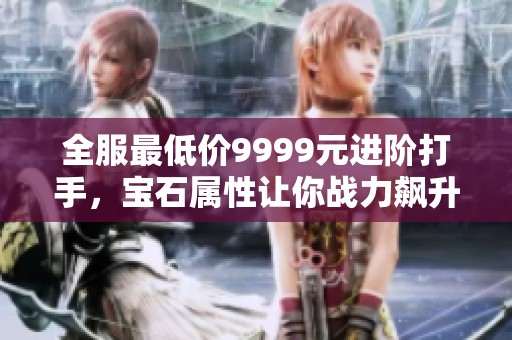 全服最低价9999元进阶打手，宝石属性让你战力飙升！