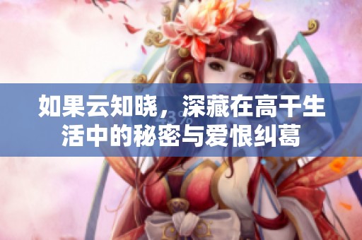 如果云知晓，深藏在高干生活中的秘密与爱恨纠葛