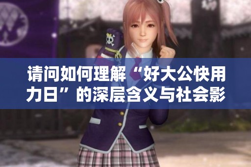 请问如何理解“好大公快用力日”的深层含义与社会影响