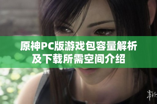 原神PC版游戏包容量解析及下载所需空间介绍