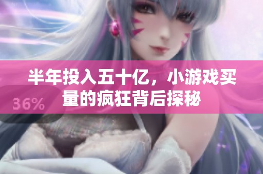 半年投入五十亿，小游戏买量的疯狂背后探秘