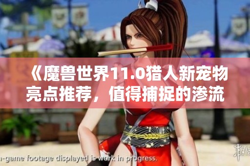 《魔兽世界11.0猎人新宠物亮点推荐，值得捕捉的渗流者甜火》
