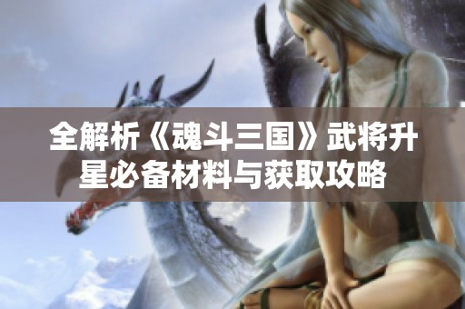 全解析《魂斗三国》武将升星必备材料与获取攻略