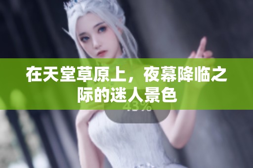 在天堂草原上，夜幕降临之际的迷人景色