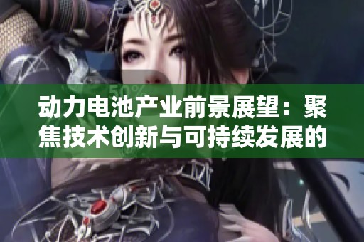 动力电池产业前景展望：聚焦技术创新与可持续发展的新路径