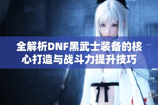 全解析DNF黑武士装备的核心打造与战斗力提升技巧