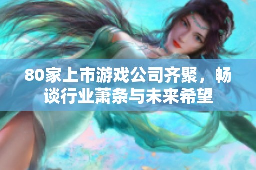 80家上市游戏公司齐聚，畅谈行业萧条与未来希望