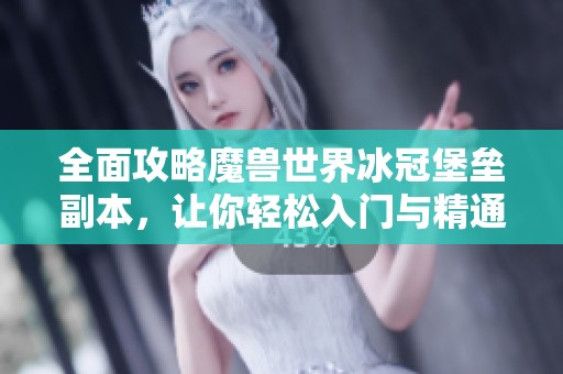 全面攻略魔兽世界冰冠堡垒副本，让你轻松入门与精通