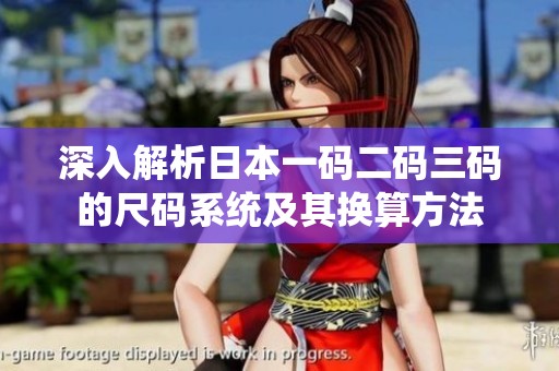 深入解析日本一码二码三码的尺码系统及其换算方法