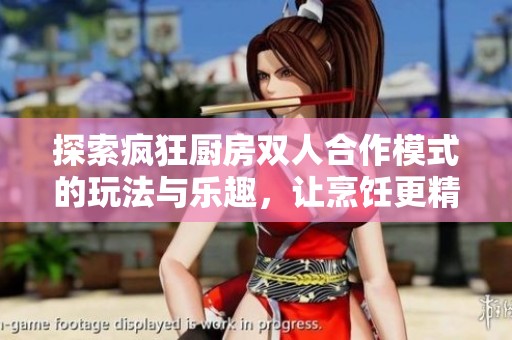探索疯狂厨房双人合作模式的玩法与乐趣，让烹饪更精彩