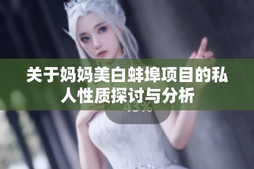 关于妈妈美白蚌埠项目的私人性质探讨与分析