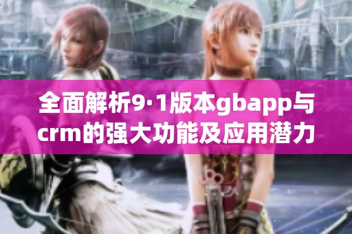 全面解析9·1版本gbapp与crm的强大功能及应用潜力