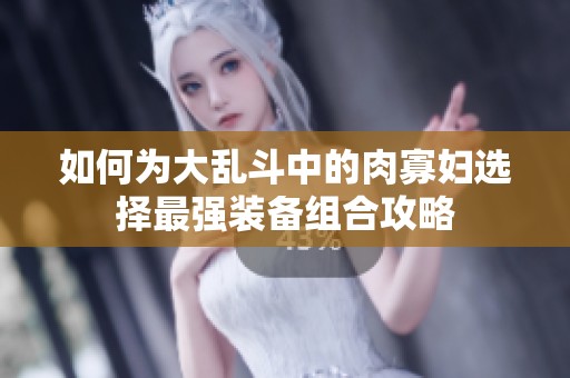 如何为大乱斗中的肉寡妇选择最强装备组合攻略