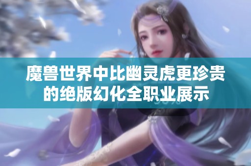 魔兽世界中比幽灵虎更珍贵的绝版幻化全职业展示