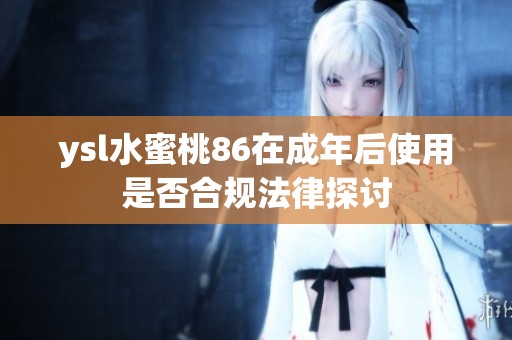 ysl水蜜桃86在成年后使用是否合规法律探讨