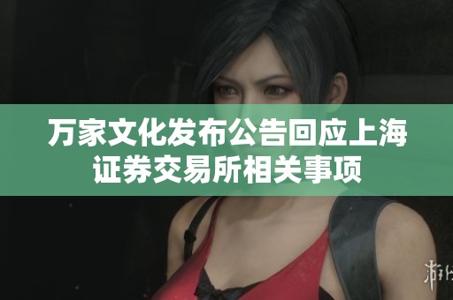 万家文化发布公告回应上海证券交易所相关事项