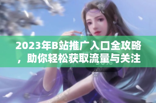 2023年B站推广入口全攻略，助你轻松获取流量与关注