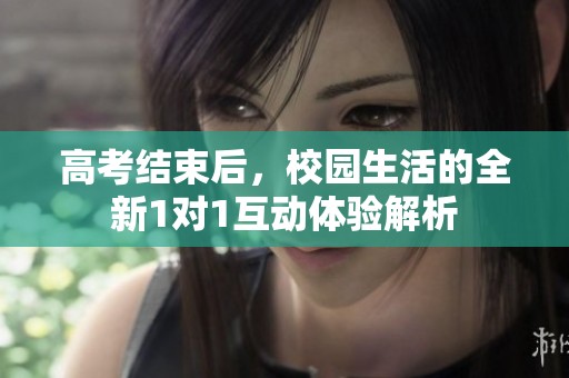 高考结束后，校园生活的全新1对1互动体验解析