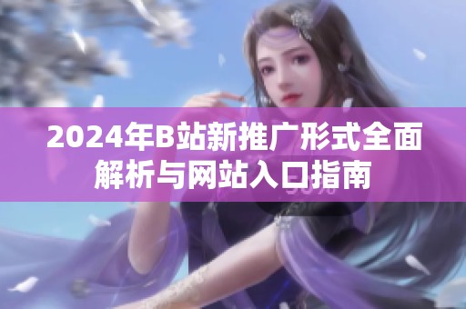 2024年B站新推广形式全面解析与网站入口指南